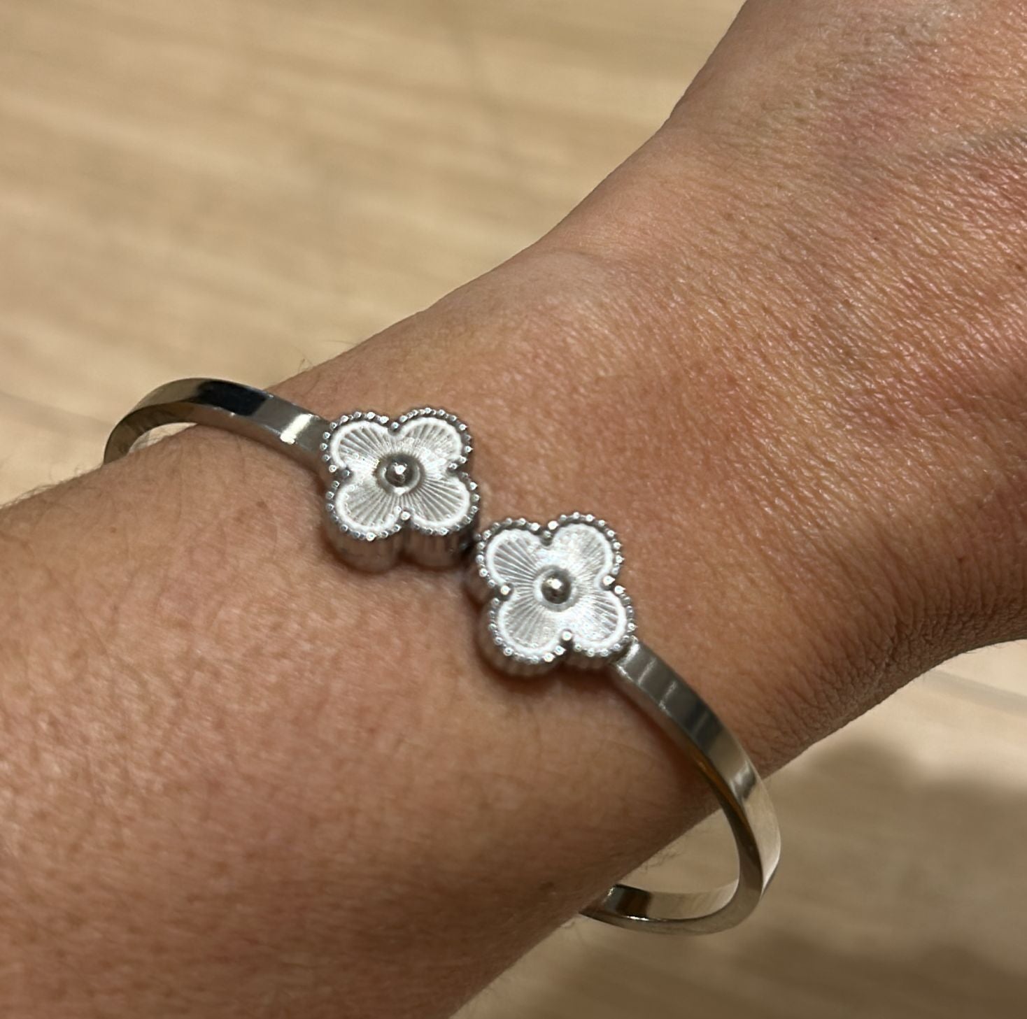 Bracelete Aço Inoxidável Inspiração VC Prata (12 peças)