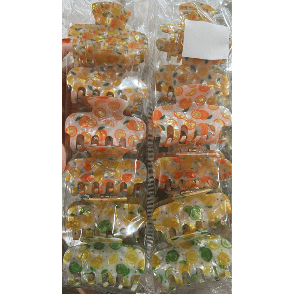 Pregadeira Acetato M Limão e Laranja (12 peças)