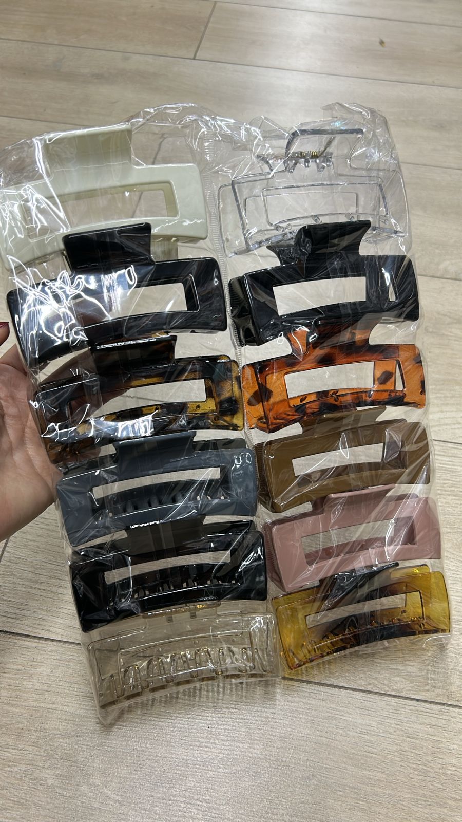 Pregadeira g poliéster retangular (12 peças cores variadas)