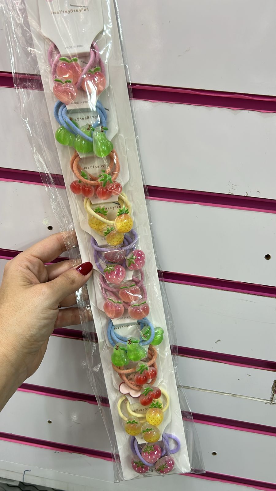 Xuxinha infantil frutinhas (10 trios)