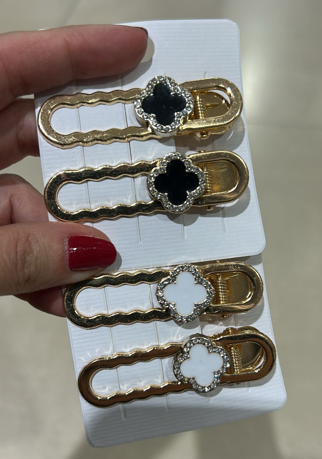Hair clip metal inspiração VC 1 (12 cartelas com 2 peças cada)