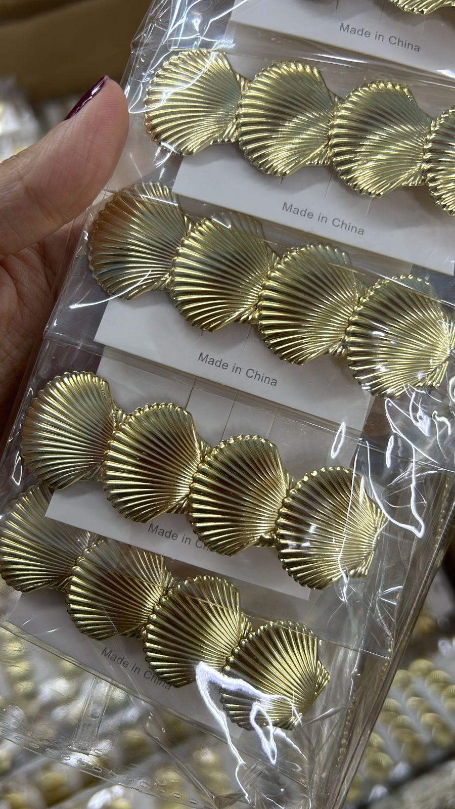 Hair Clip Conchas (12 peças lisas)