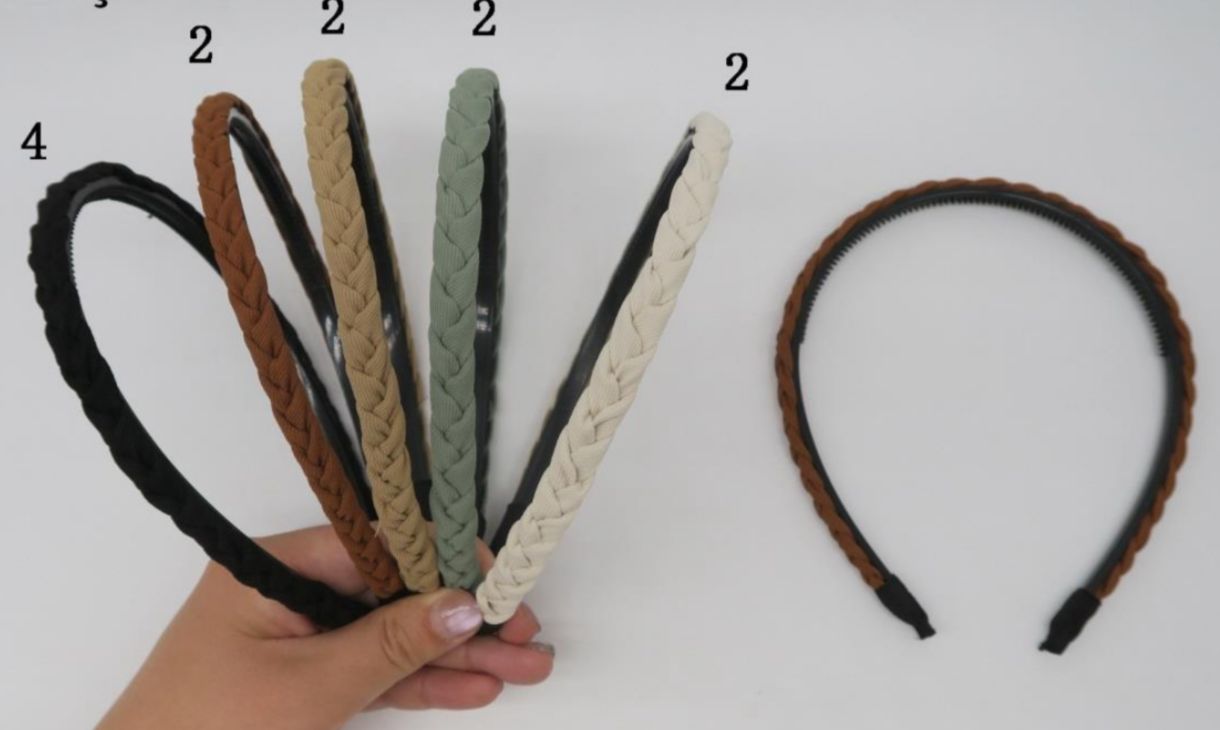 Tiara adulto com dentinho detalhe trançado (12 peças)