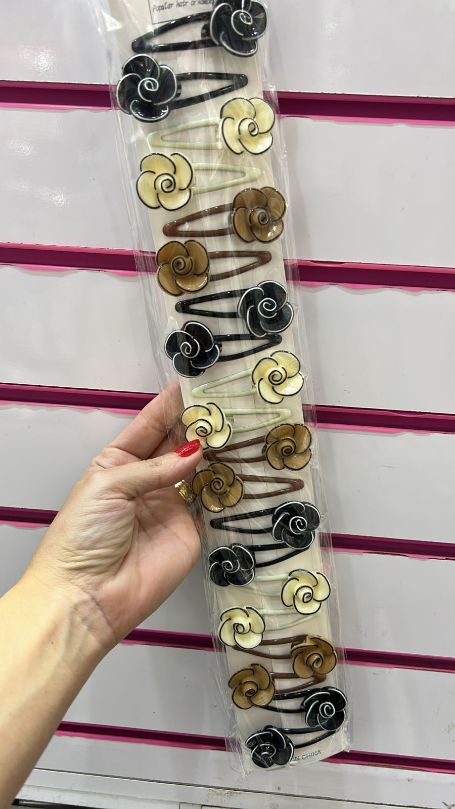 Tic tac emborrachado flor camélia (10 pares 20 peças total)