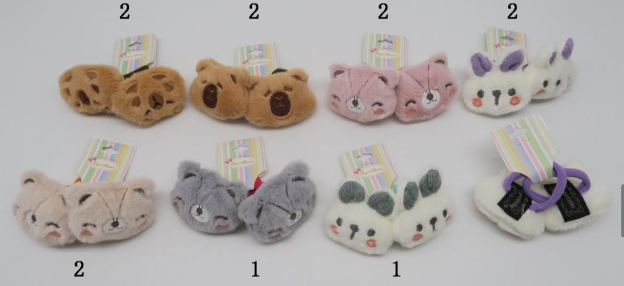 Xuxinha infantil bichinhos variados (12 cartelas com 2 peças cada)