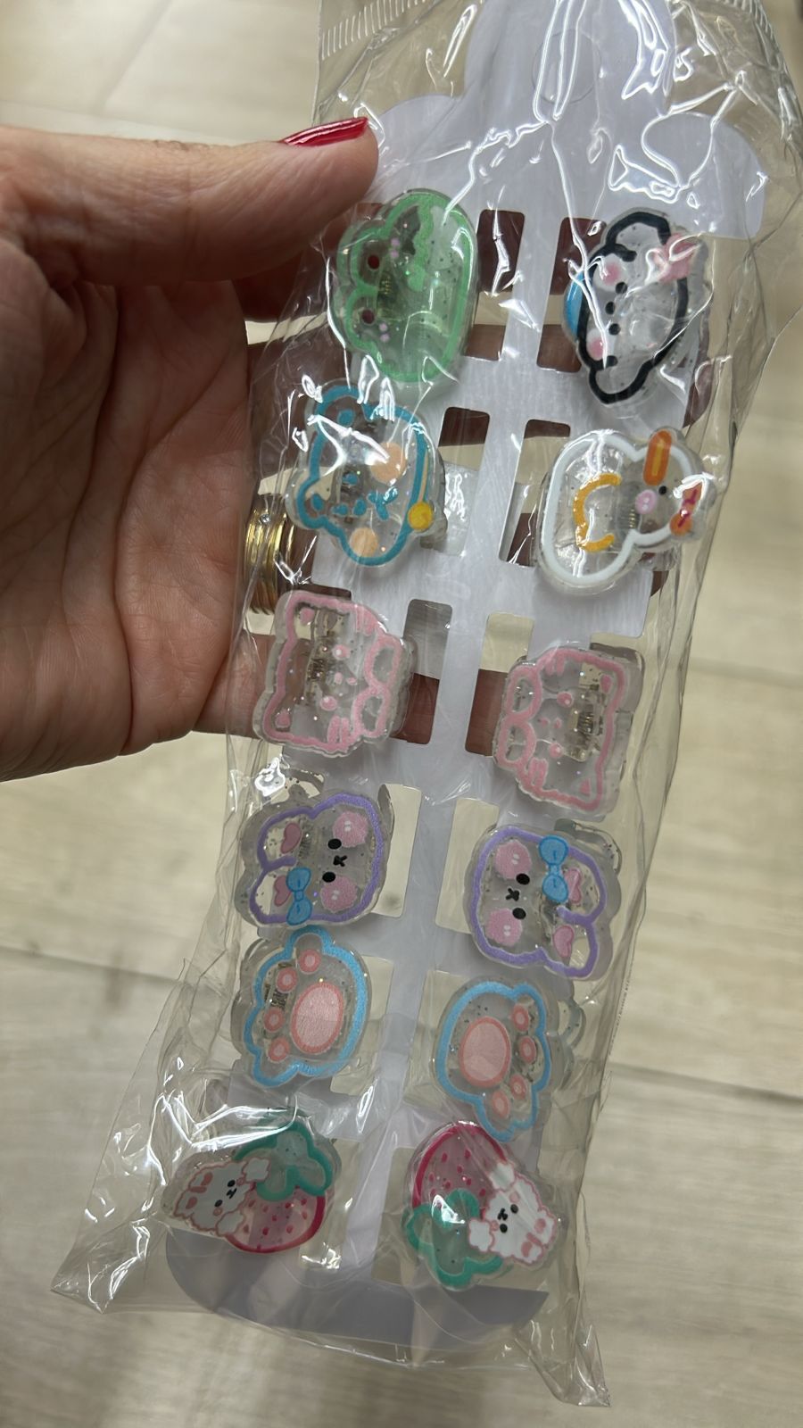 Pregadeira infantil bichinhos (12 peças)