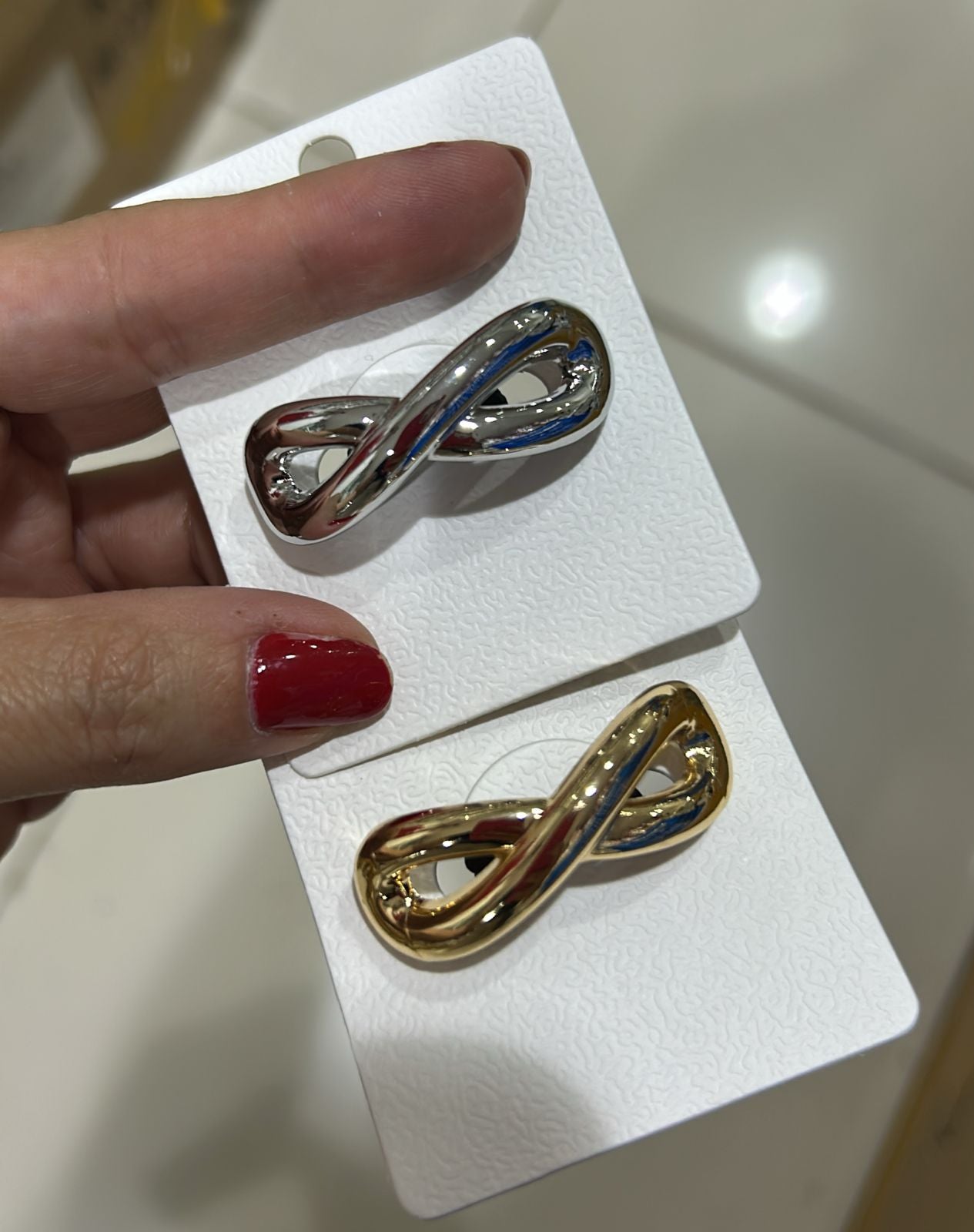 Xuxinha Metal P Côncavo INFINITO (12 peças 10 douradas 2 prata)