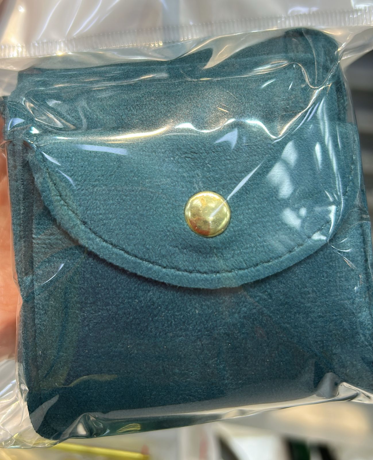 Porta joia envelope veludo azul (10 peças)