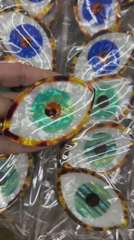 Piranha M Acetato e base poliéster Olho Grego (12 peças )
