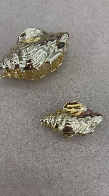 Pregadeira g metal concha (12 peças 8 douradas e 4 pratas)