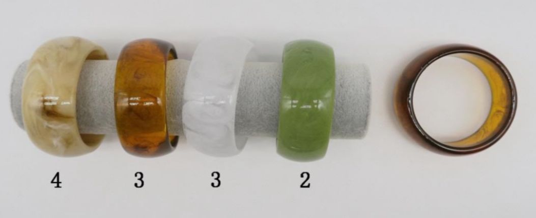 Bracelete Acetato Abaulado (12 peças)