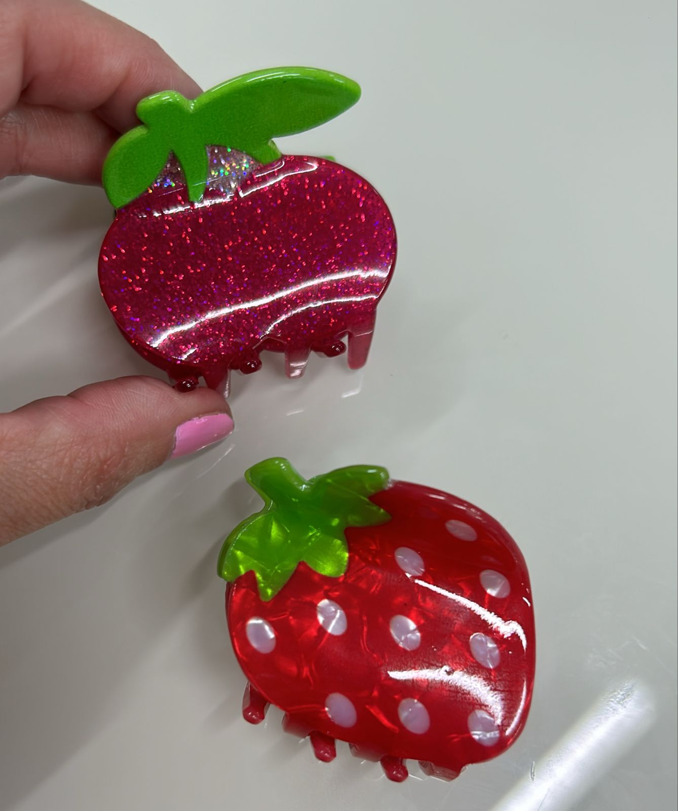 Piranha Acetato Frutas (12 peças 6 morangos e 6 cerejas)