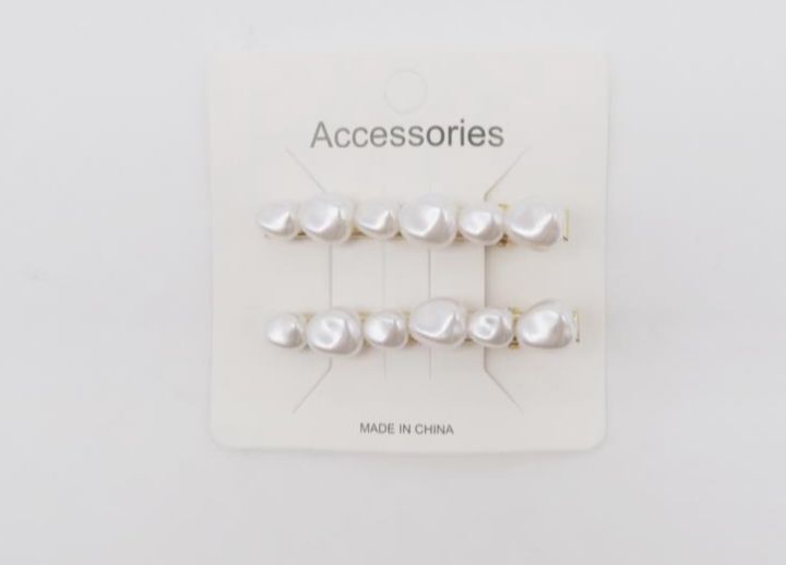 Hair Clip Pérola Água Doce (12 cartelas com 2 peças cada)