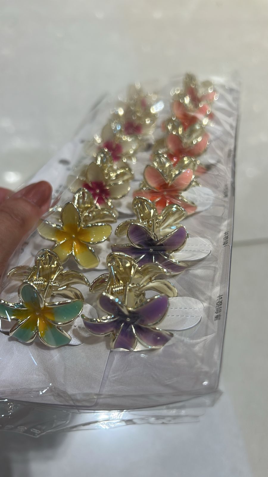 Piranha P Flor Esmaltada (12 peças cores variadas)