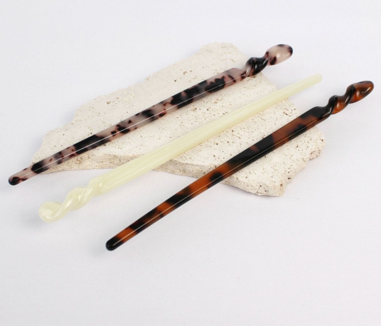 Palito para coque em acetato Mesclado (12 peças cores variadas)