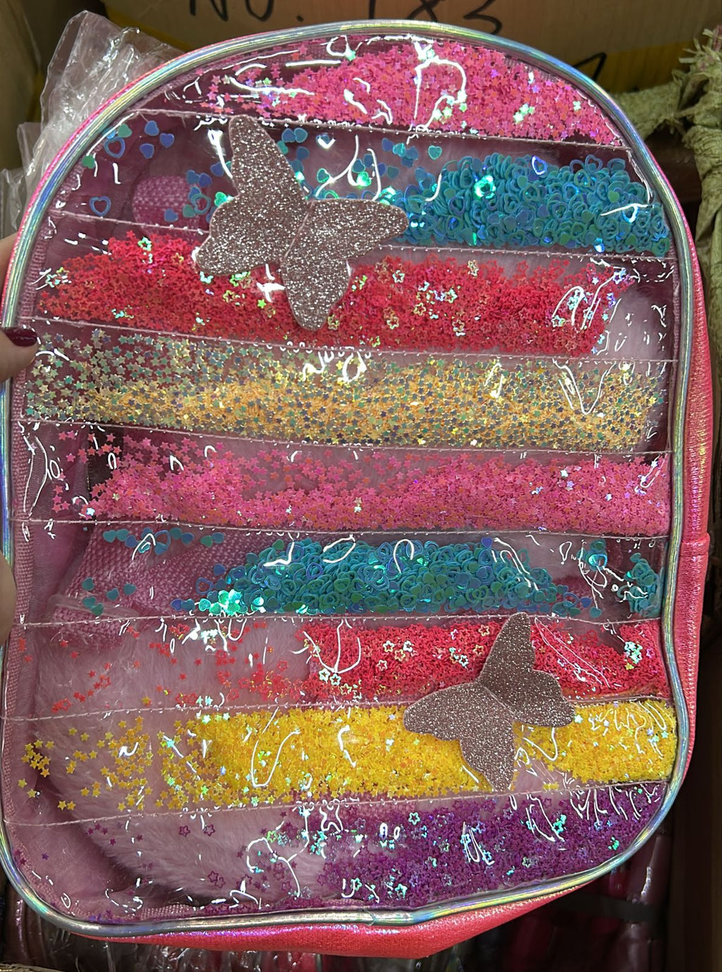 Mochila com Paetês (12 peças cores variadas)
