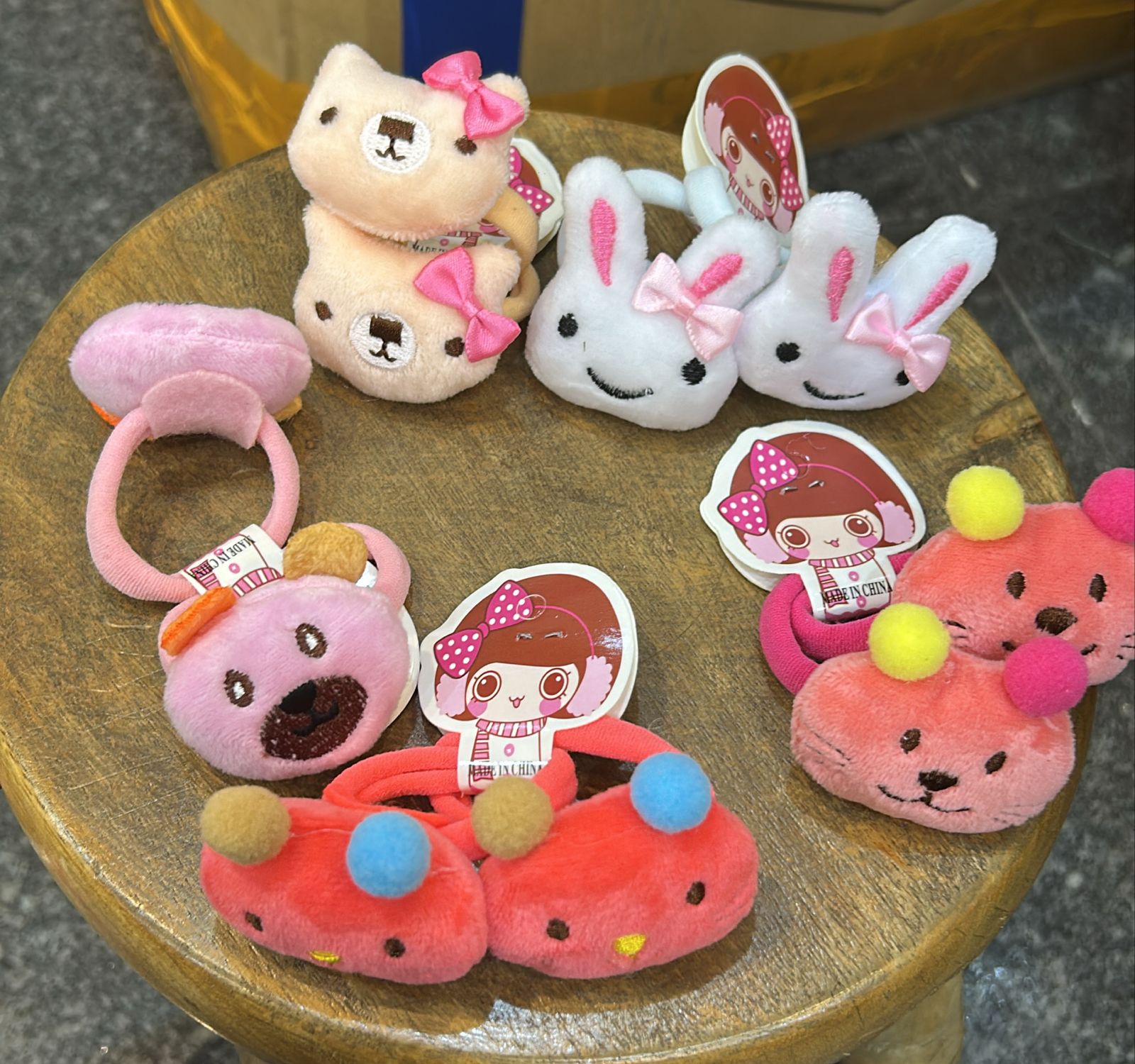 Xuxinha infantil pelúcia bichinhos (12 pares 2 de cada tipo)