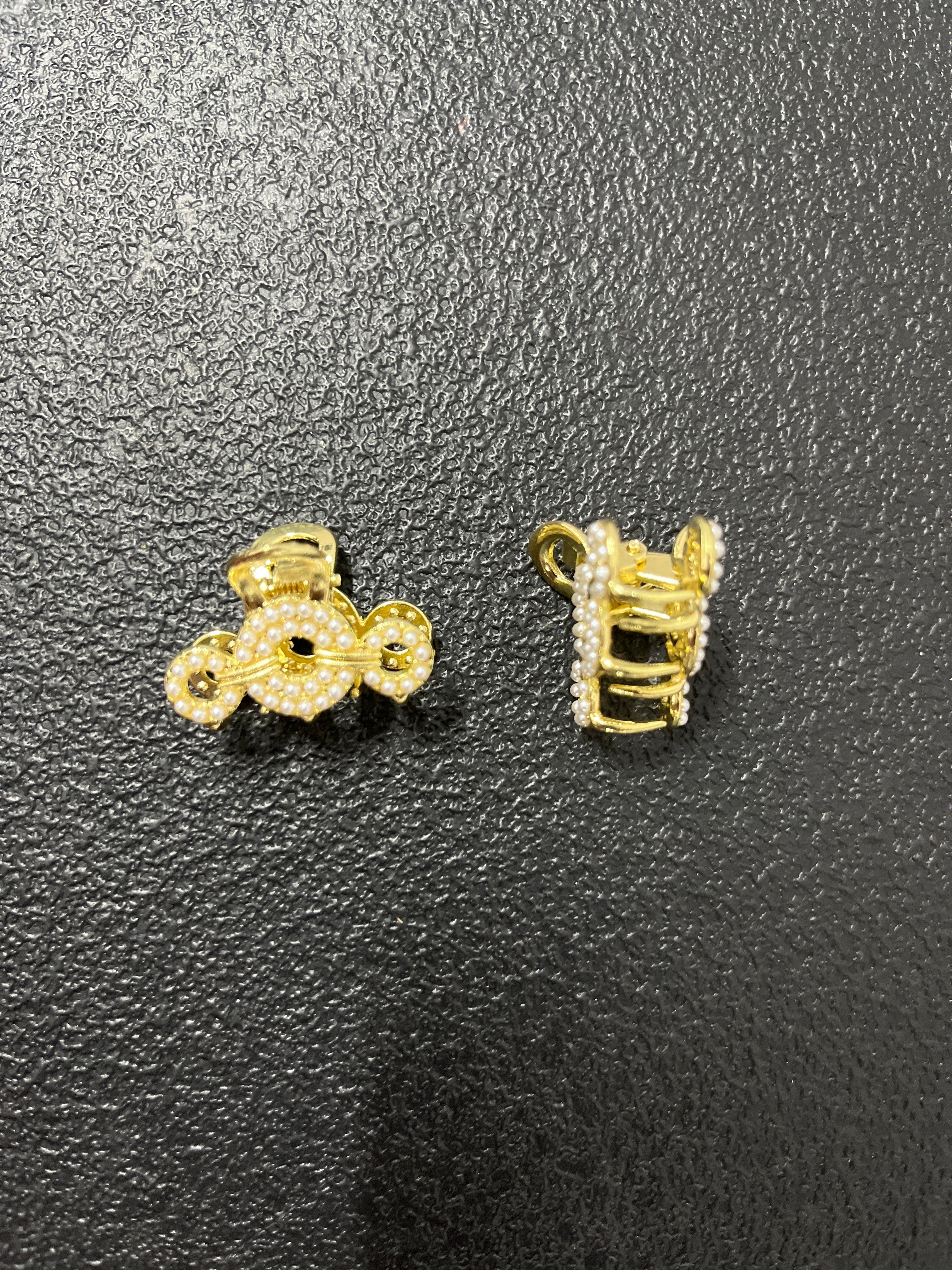 Pregadeira pp metal elo com microperolas (12 peças)
