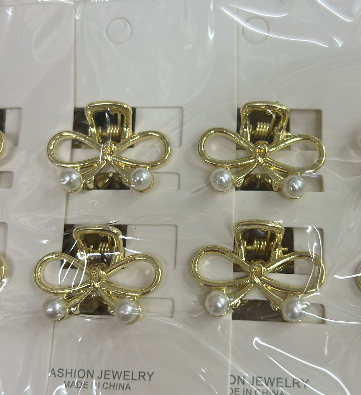 Pregadeira Metal PP Laço com ponta pérola (12 cartelas com 2 peças cada)