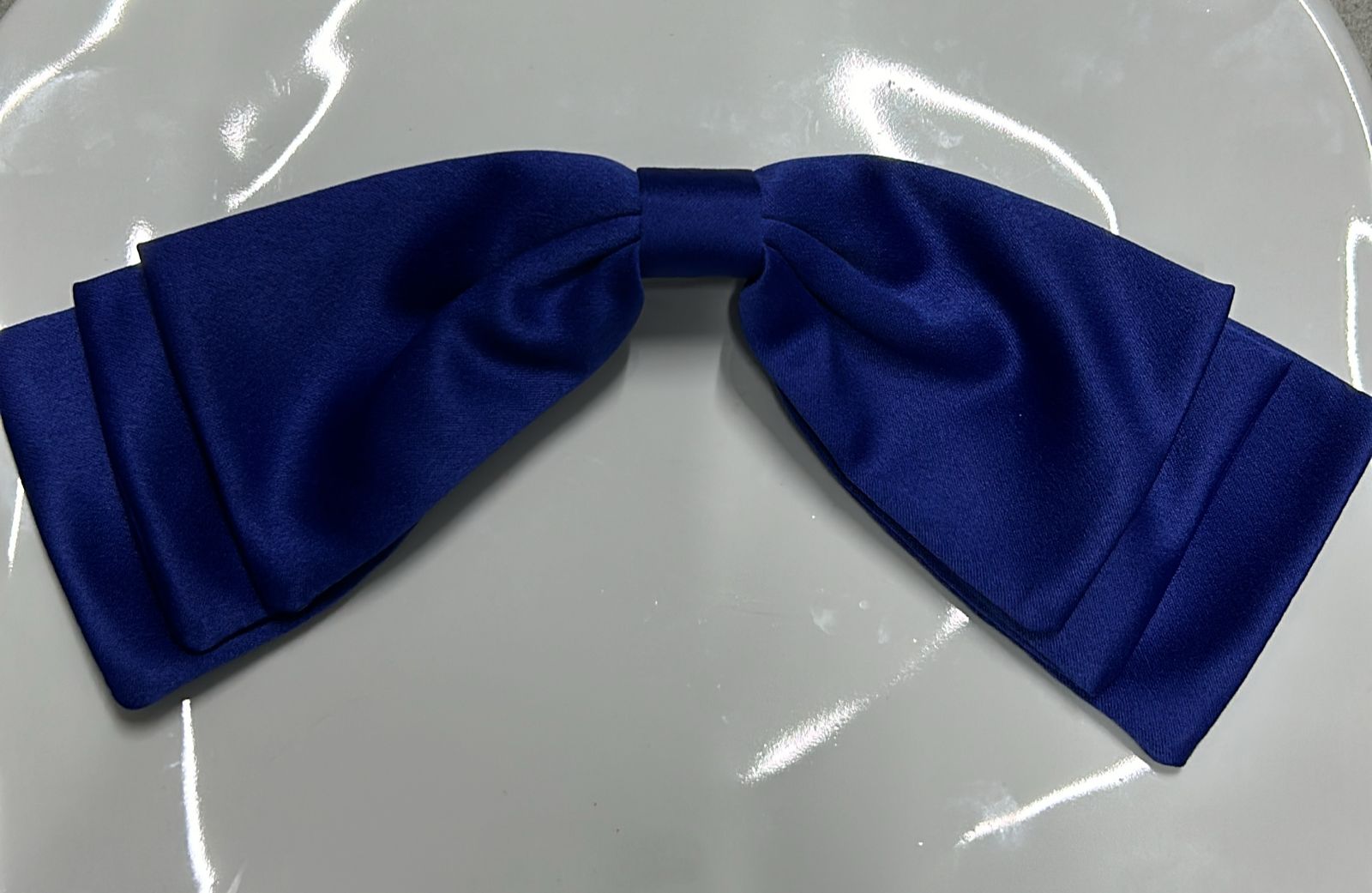 Laço Triplo Crepe Acetinado - Azul Royal