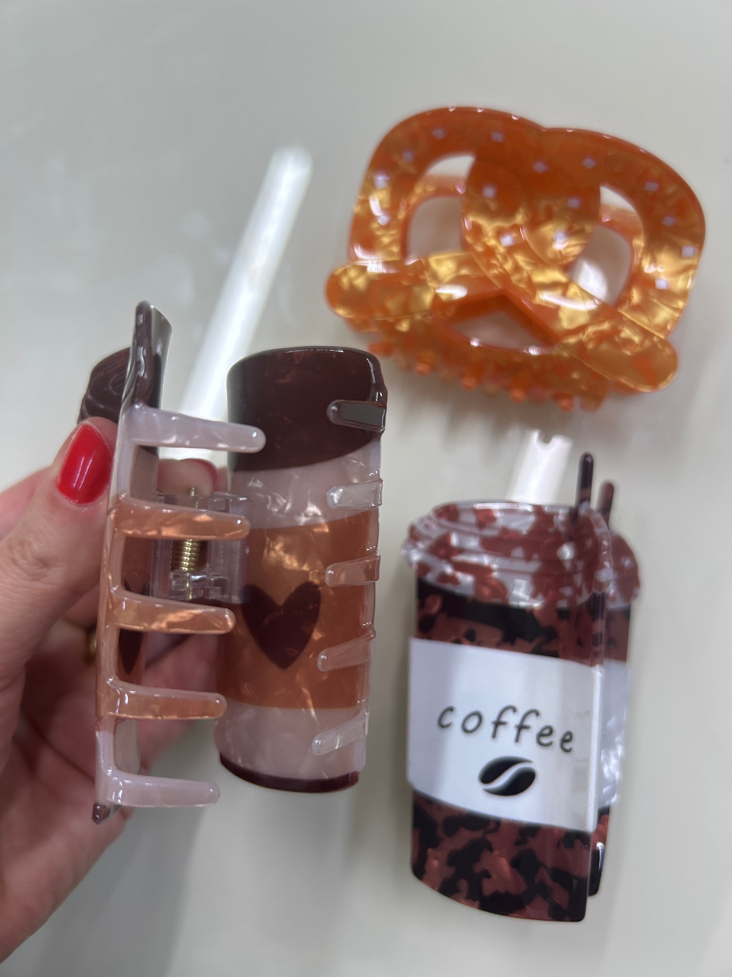 Pregadeira m acetato café da manhã (12 peças 4 de cada)
