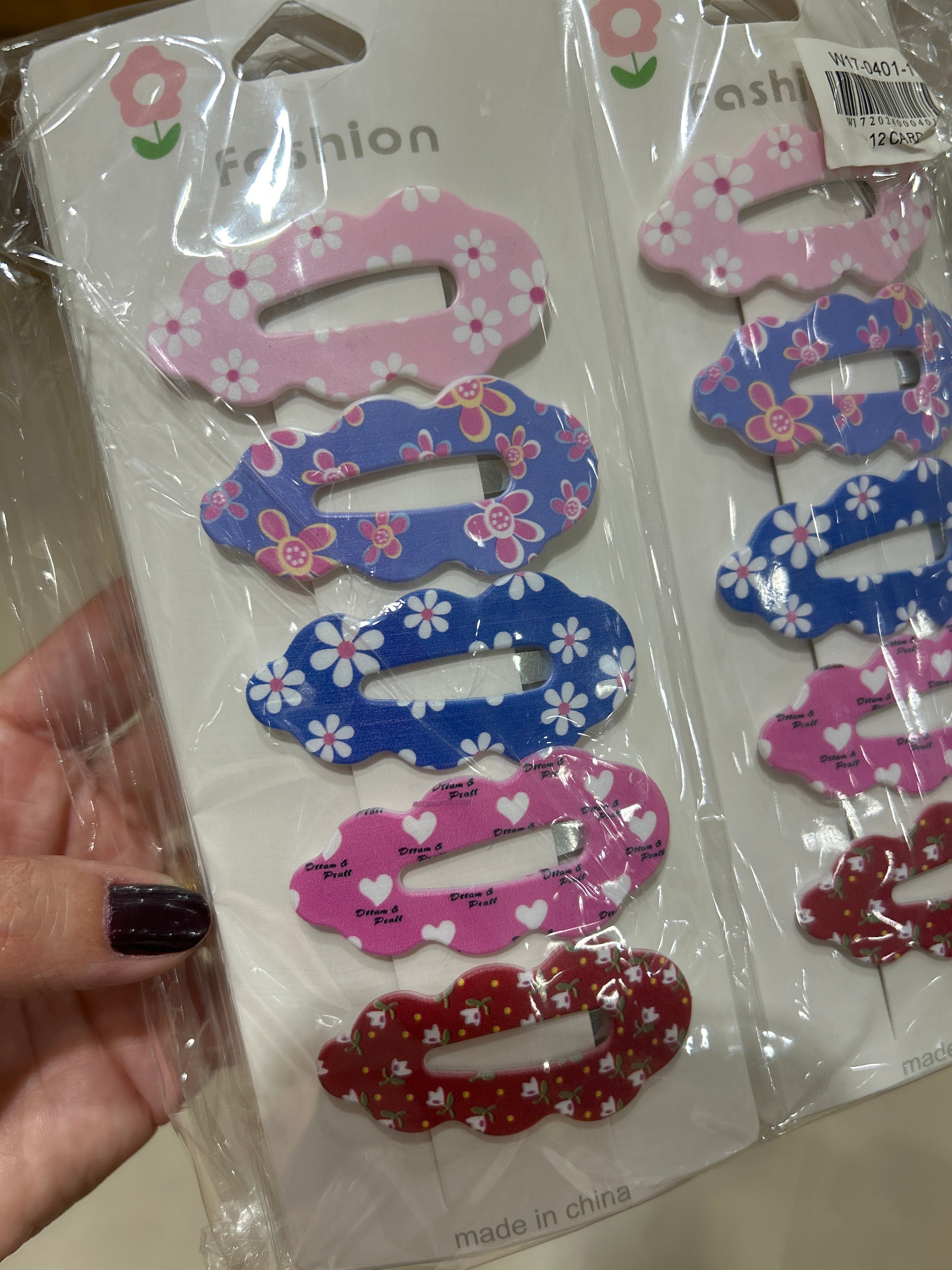Tic Tac Infantil Frufru estampa floral (12 cartelas com 5 peças cada)