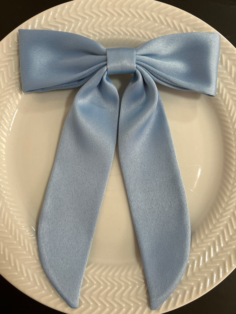 Laço em Crepe Acetinado - Azul Claro (unidade)