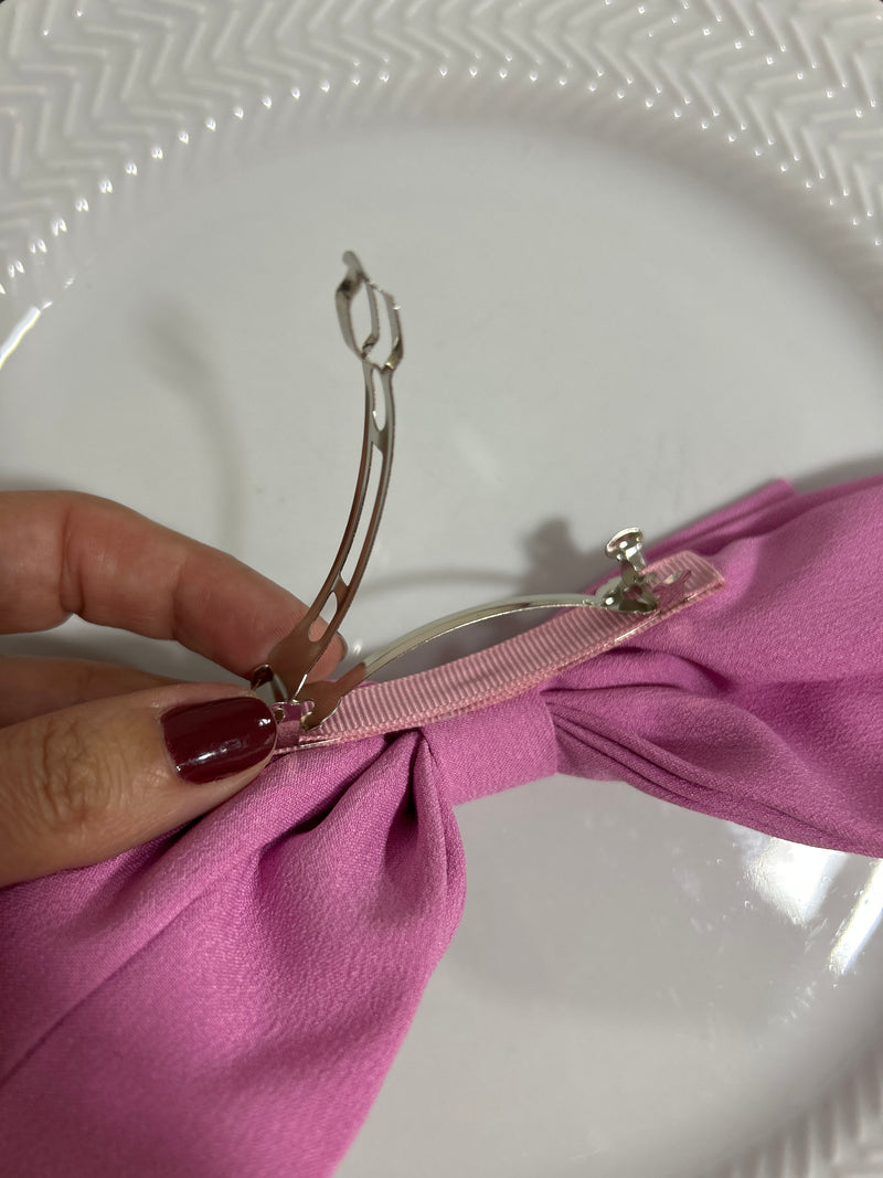 Laço em Crepe Triplo Médio - Rosa Médio (unidade)