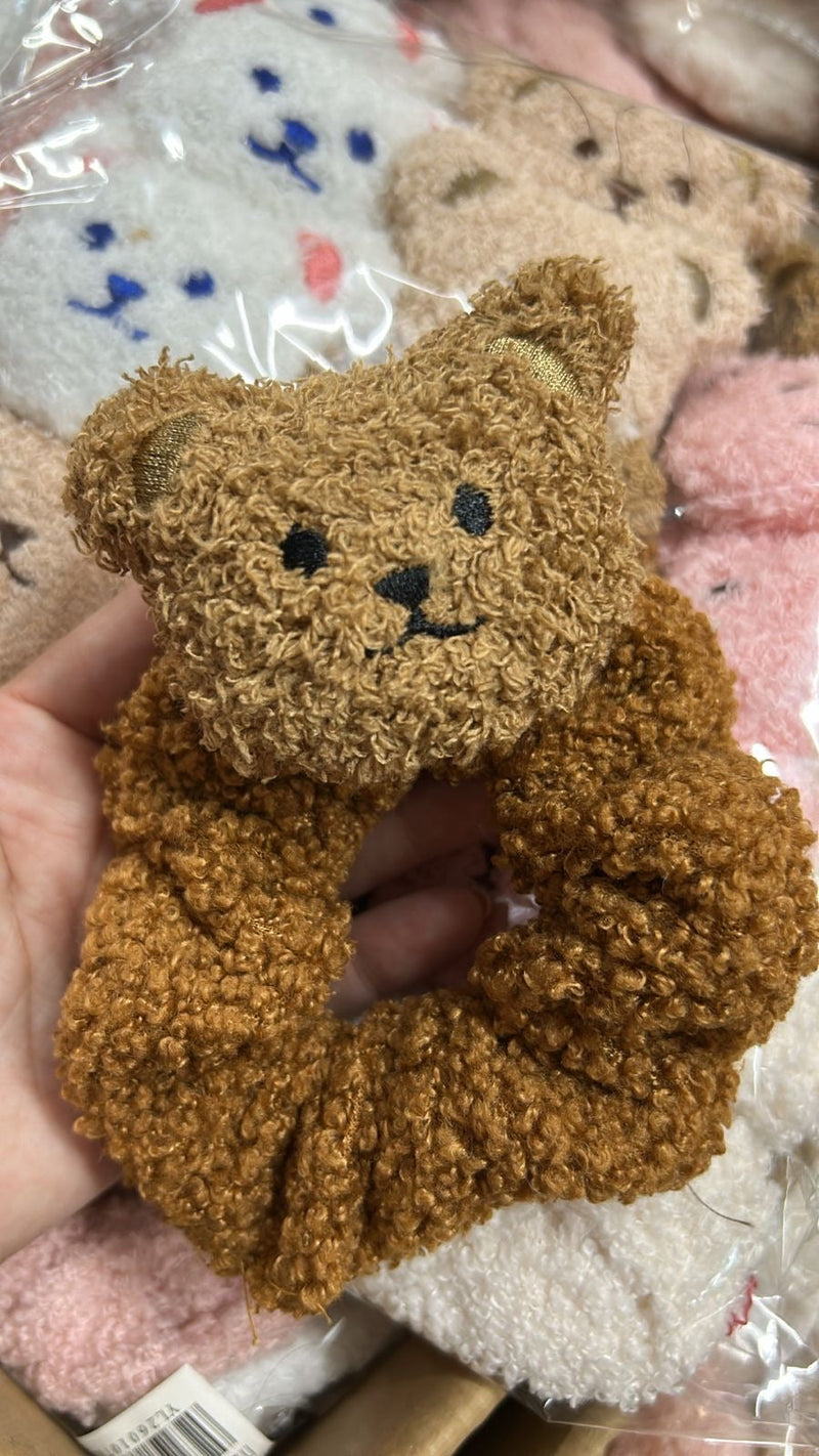 Scrunchie Urso Teddy (12 peças cores variadas)
