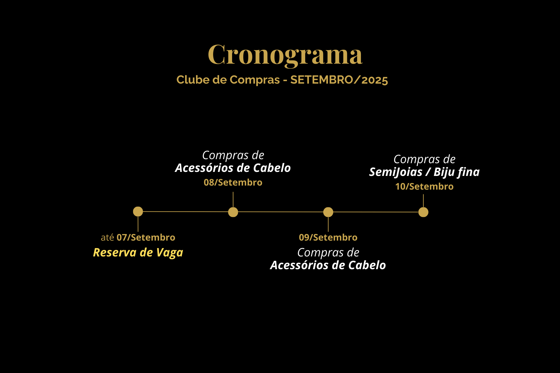 RESERVA DE VAGA - CLUBE DE COMPRAS (SETEMBRO)