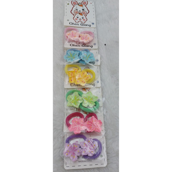Xuxinha Infantil Flor Média com Miolo Amarelo (6 pares 12 peças total)