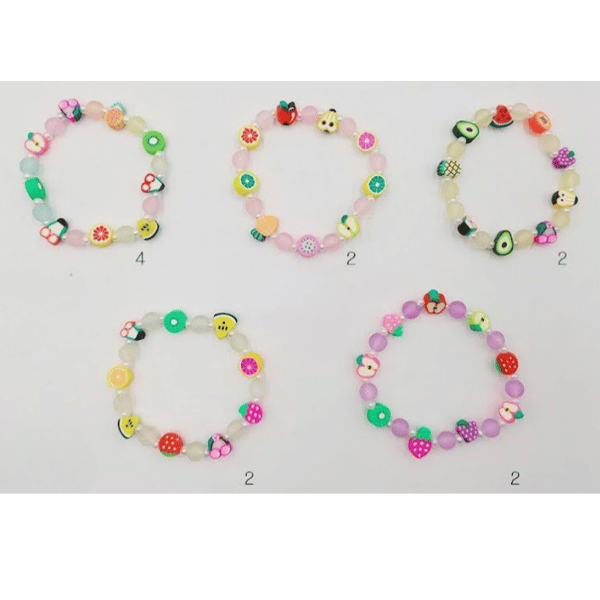 Pulseira Infantil Frutinhas (12 peças)