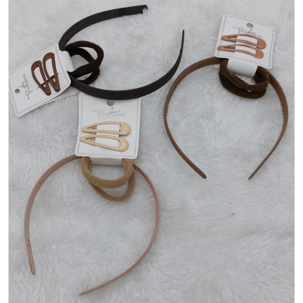Kit Tiara com dentinho Emborrachada Lisa, Tic Tac e Xuxinha de meia (12 cartelas com 5 peças cada)