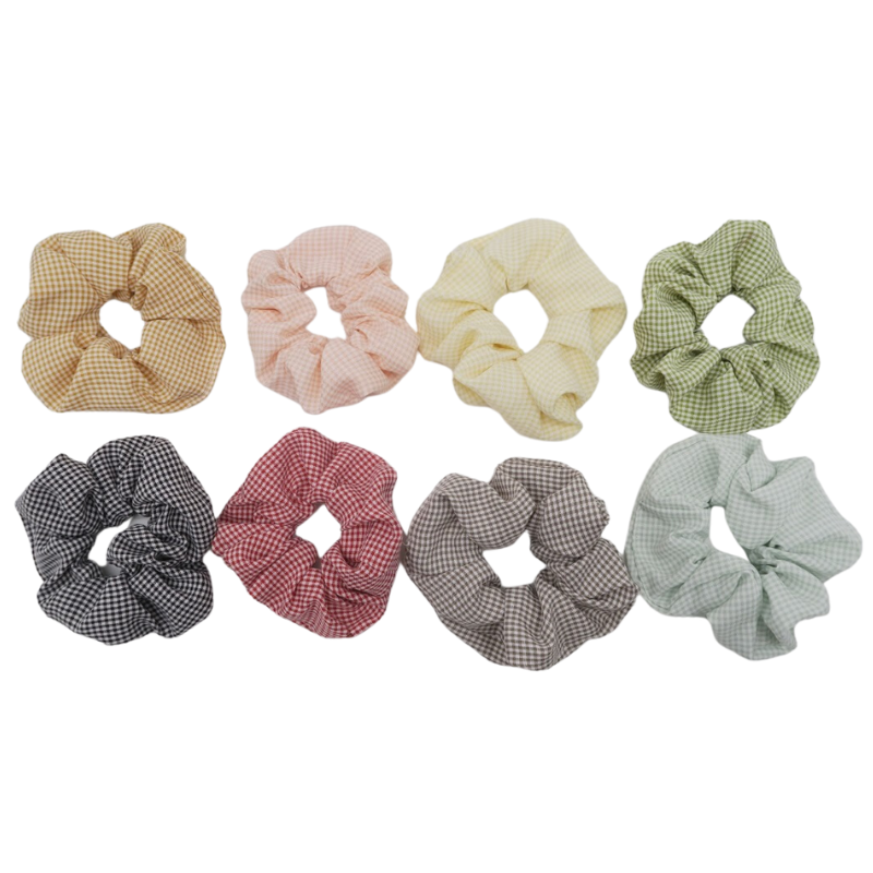 Scrunchie Xadrez Vichy (12 peças)