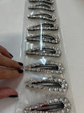 Tic Tac Bico Pedraria Branca (5 pares . 10 peças)