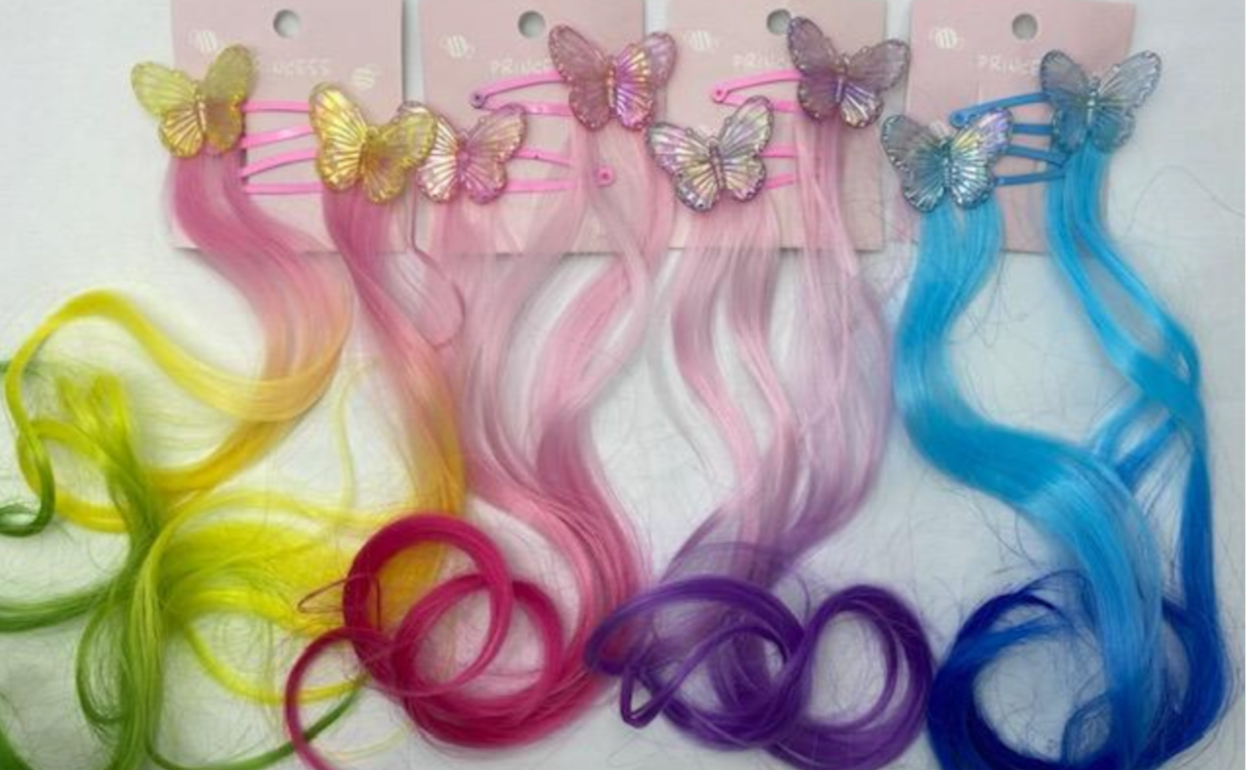 Mecha de Cabelo no Tic Tac Borboleta (12 cartelas com 2 peças)