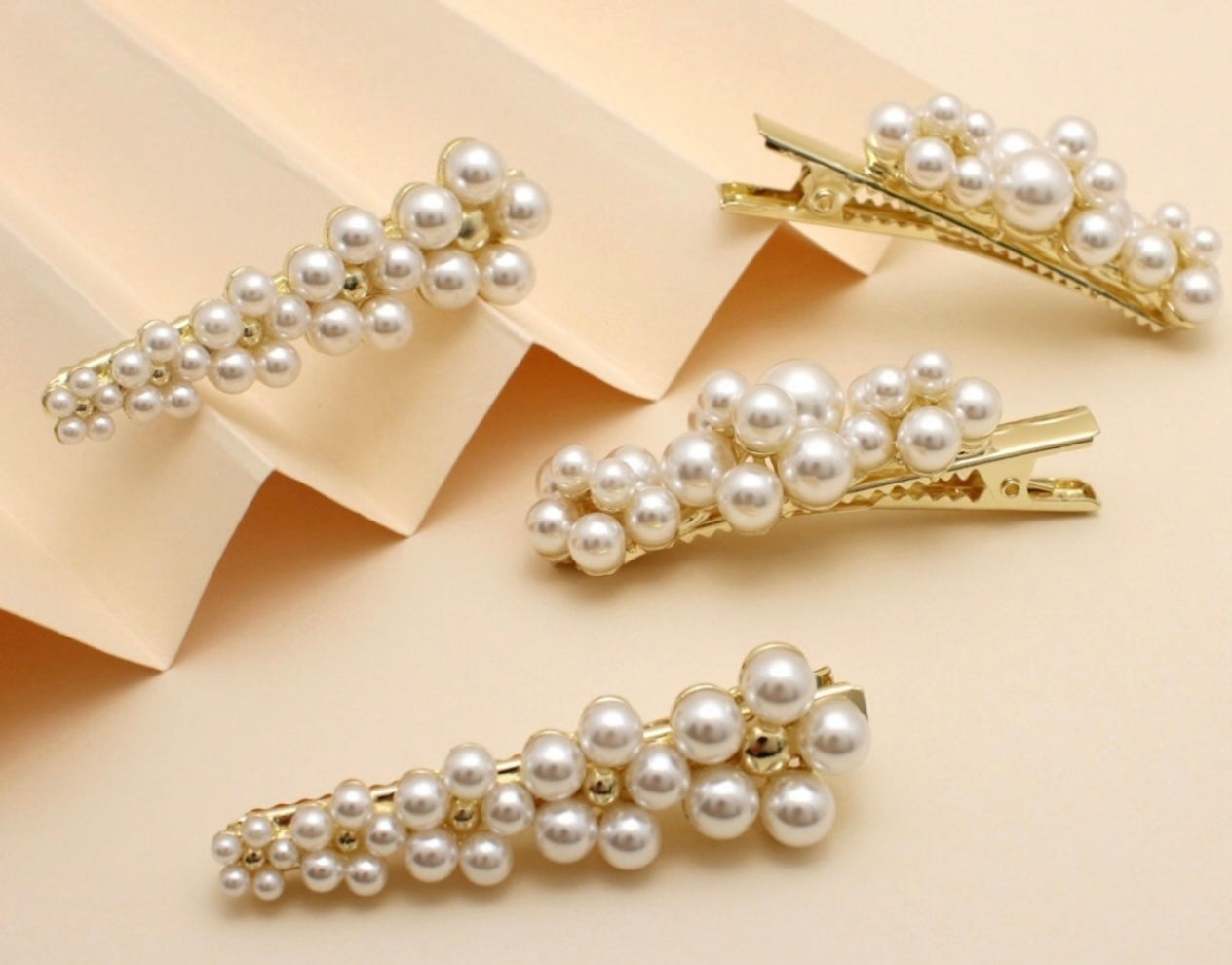 Hair Clip Pérolas (12 cartelas com 2 peças cada)