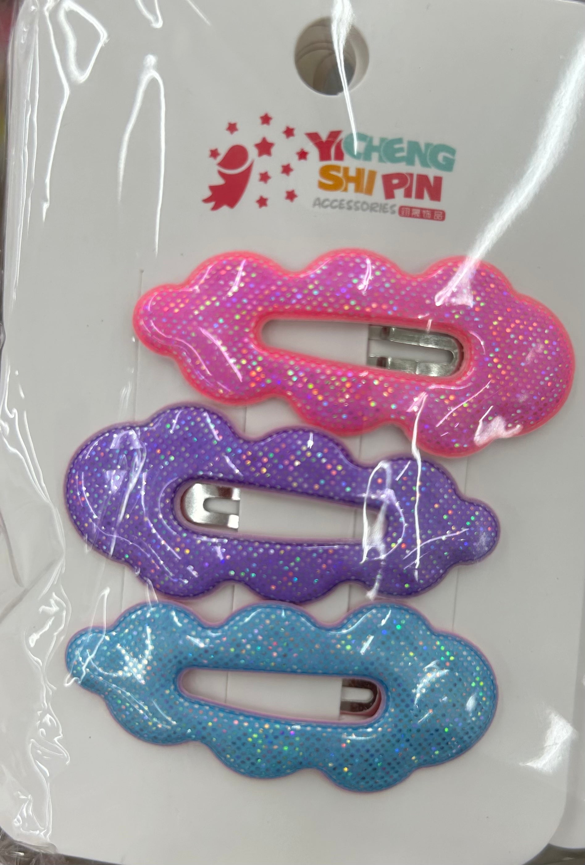 Tic Tac Infantil FRUFRU com Glitter Azul, lilás e rosa (12 cartelas com 3 peças cada)