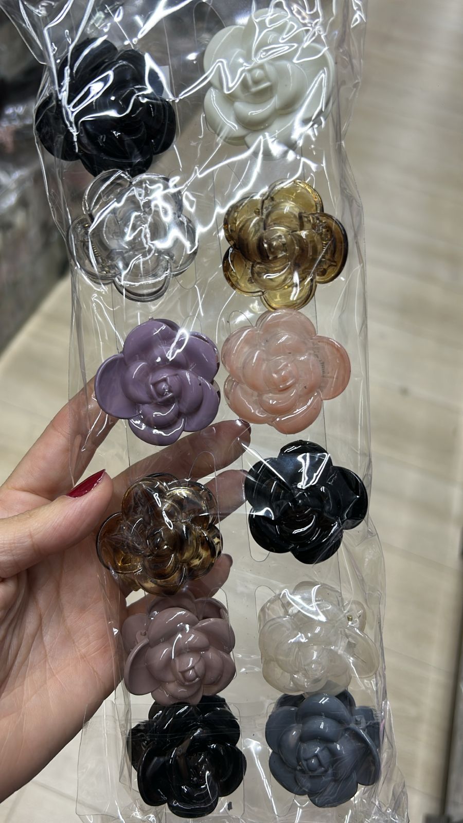 Pregadeira p poliéster camélia (12 peças cores variadas)