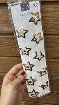 Tic tac infantil estrela metal dourado (10 peças)