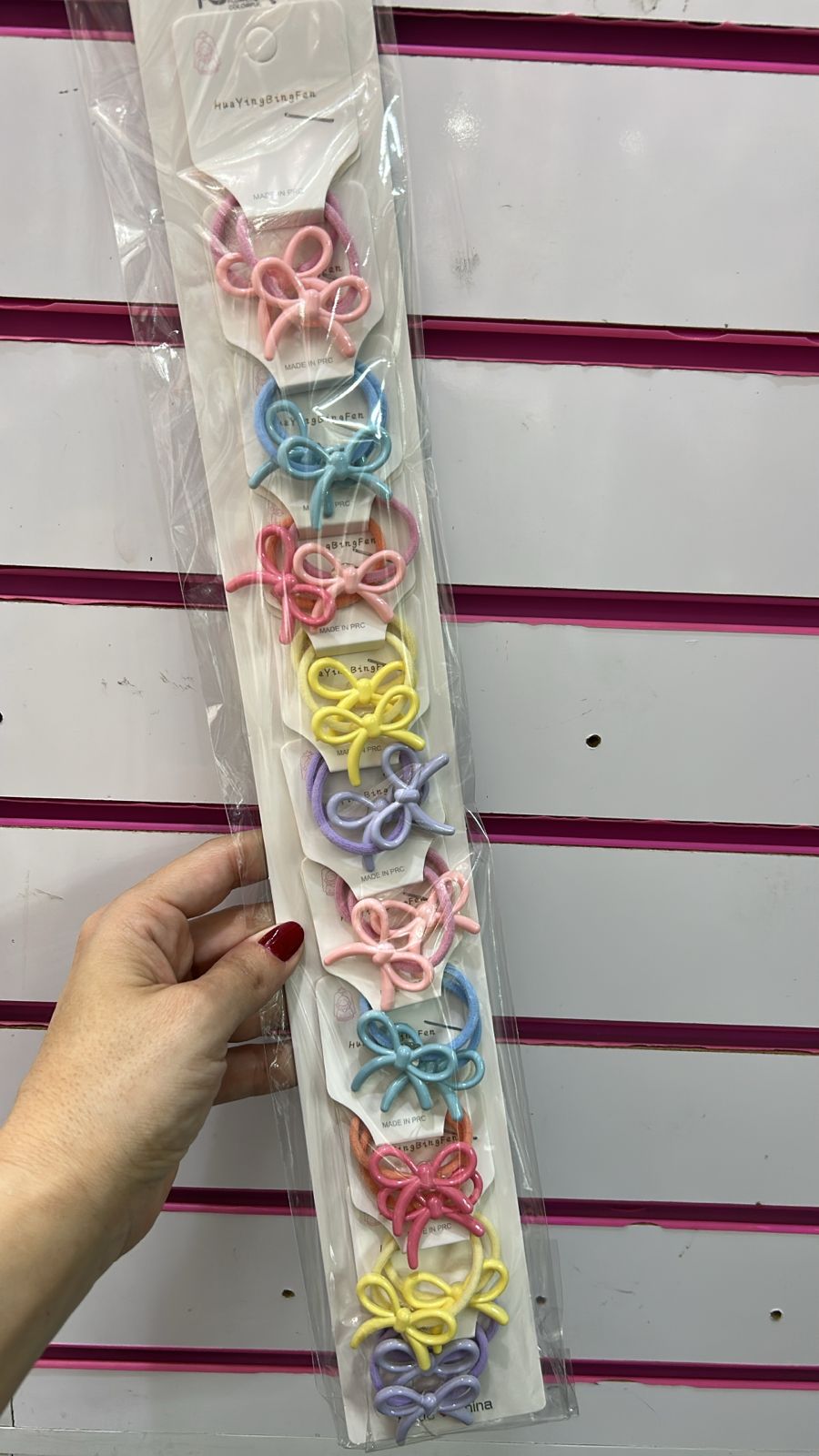 Xuxinha infantil lacinhos com ponta fino (10 pares)