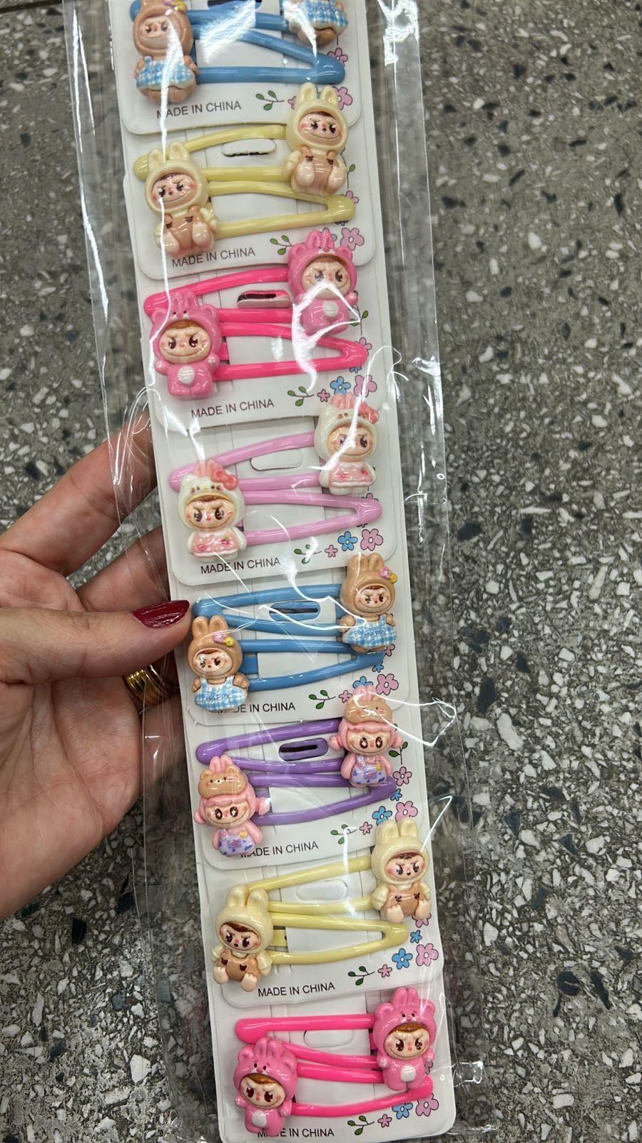 Hair clip infantil labubu (10 pares)