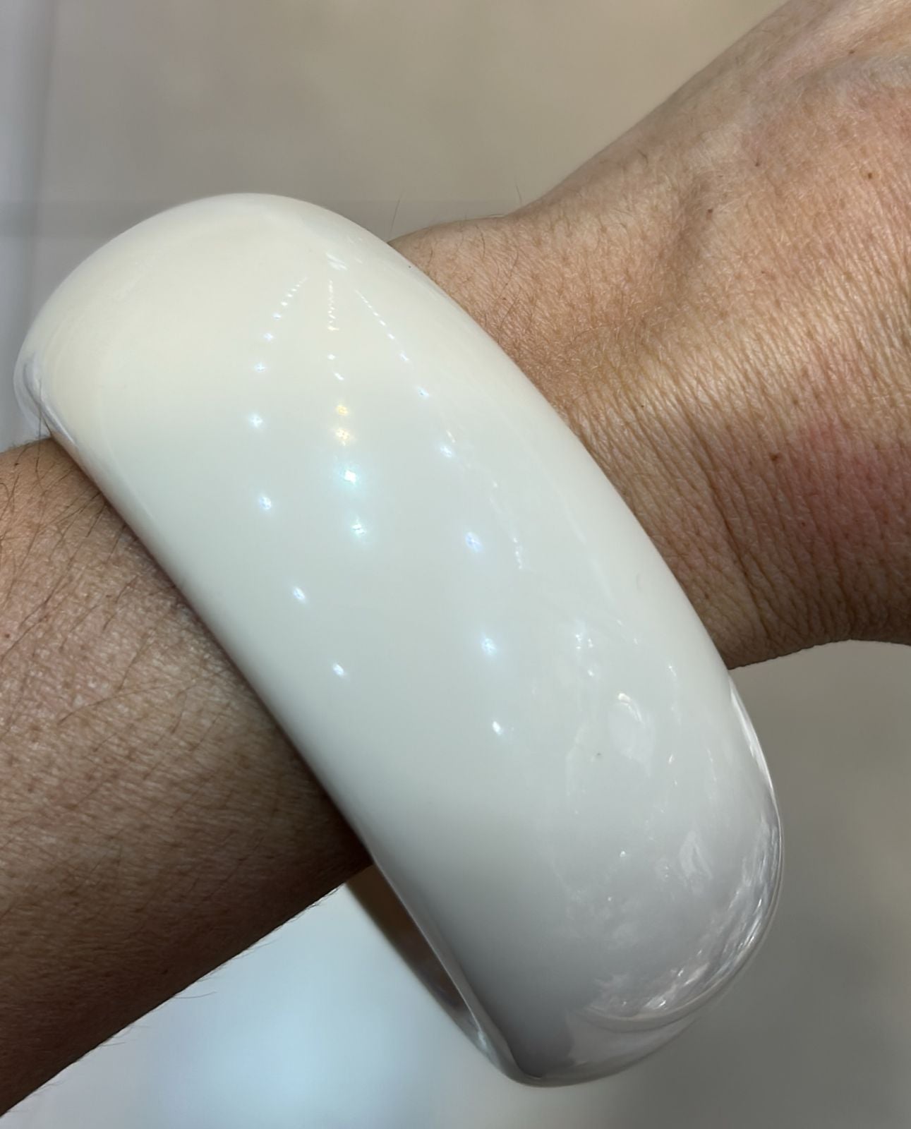 Pulseira acrílico abauldada off (3 peças)