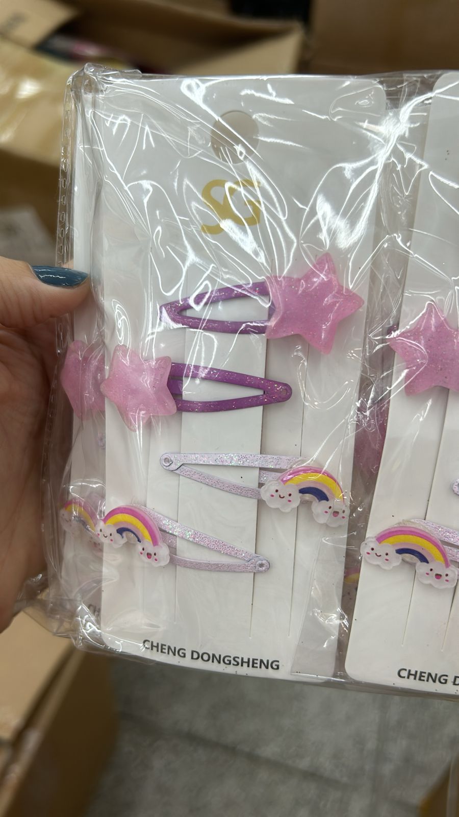 Tic Tac Infantil Estrela e Arco Íris (12 cartelas com 4 peças cada)