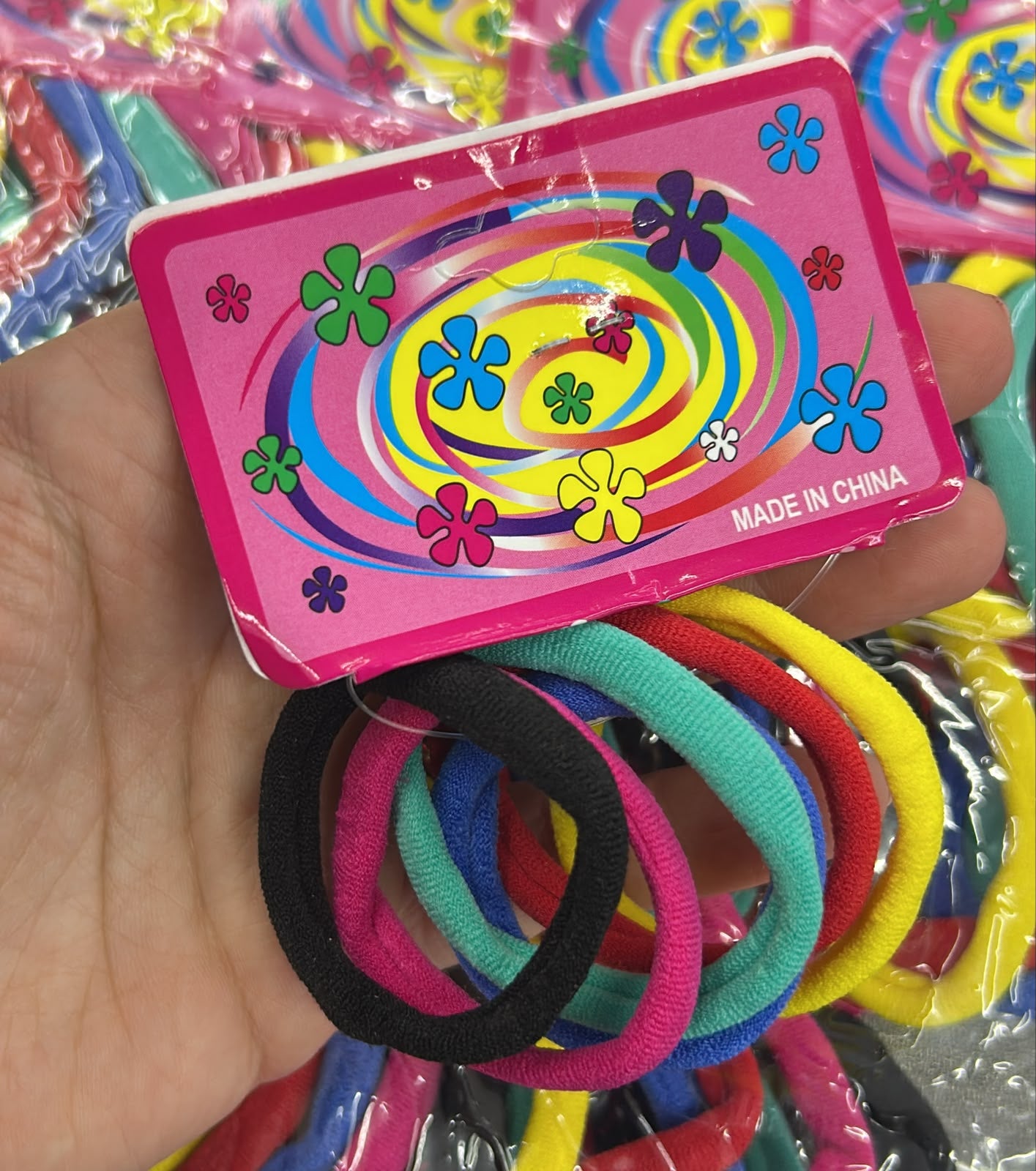 Xuxinha de meia media colorido (12 cartelas com 6 peças cada)
