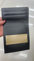 Saco zip kraft 12x20cm com visor parcial (50 peças)