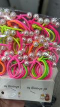 Xuxinha infantil neon com ponta pérola (60 peças)