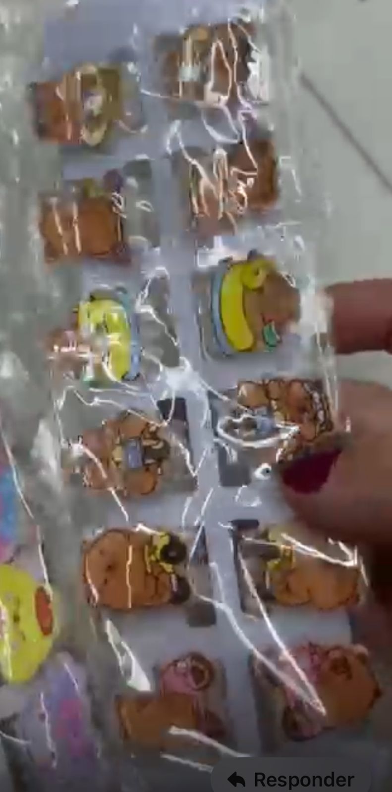 Pregadeira infantil capivara (12 peças)