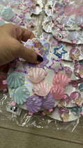 Cartela infantil tic tac hair clip e xuxinha elementos do mar (12 cartelas com 10 peças cada)