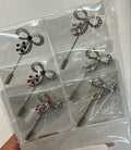 Broche passante agulha com cravejados laço (6 peças)